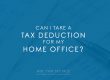Text overlay reads: Can I take a tax deduction for my home office?